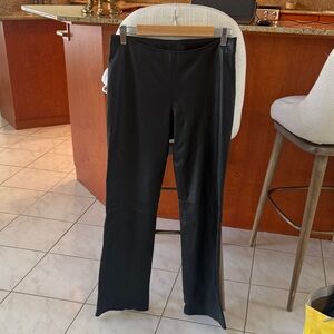 Black Leather Flare Pants